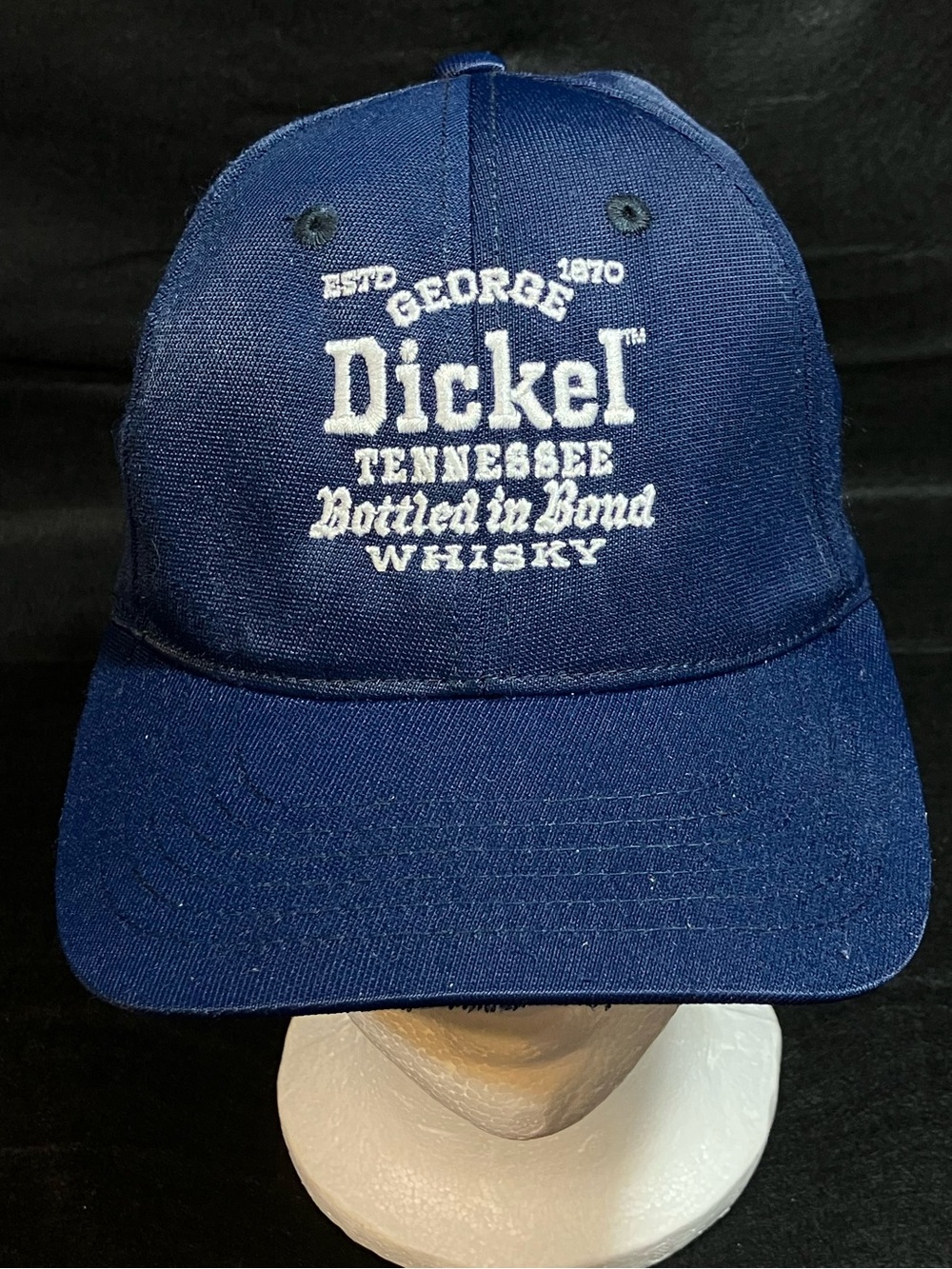 Vintage George Dickel Tennessee Bottled in Bond Whisky Hat Cap Blue Port Authori